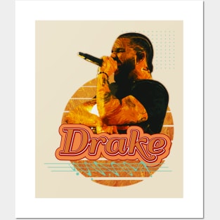 Drake \\ Retro Art Posters and Art